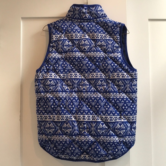 J crew blue fair isle excursion vest - Picture 3 of 4